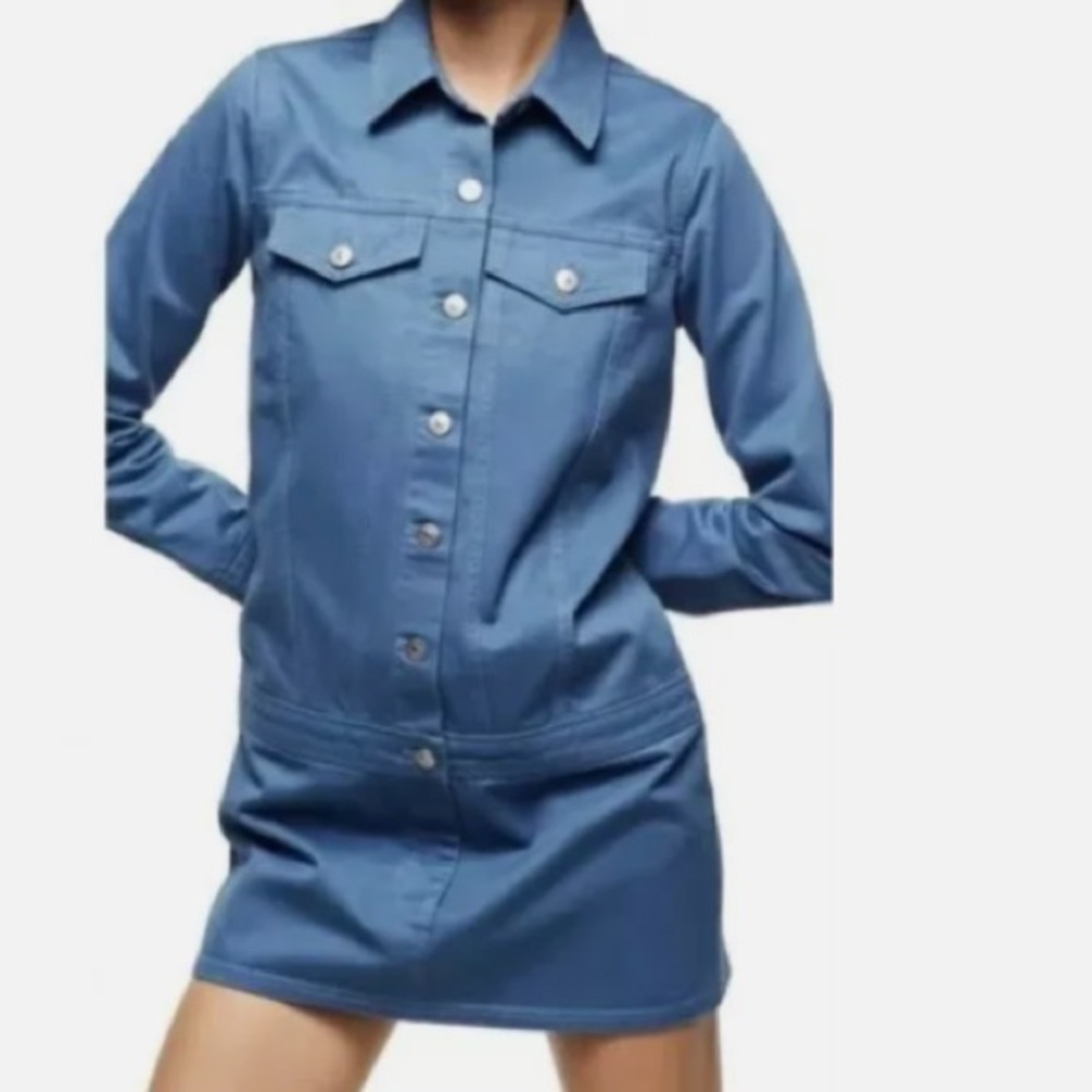 Zara Denim Mini Shirt Dress
